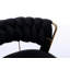 Ensemble de 2 tabourets de bar avec repose-pieds chromé et base pivotante à hauteur réglable en velours-523351439