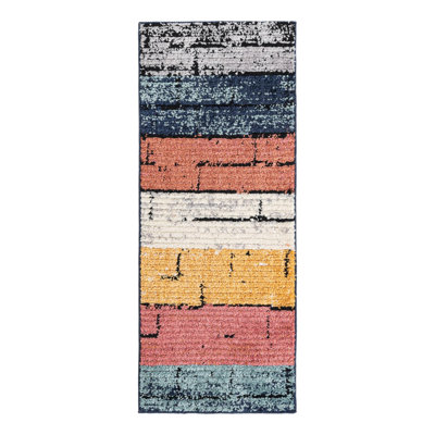 Tapis bleu / rouge Sophie