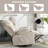 Swinging Recliner Massage Heated Sofa, With USB And 2 Cup Holders In Side Pockets-456702955