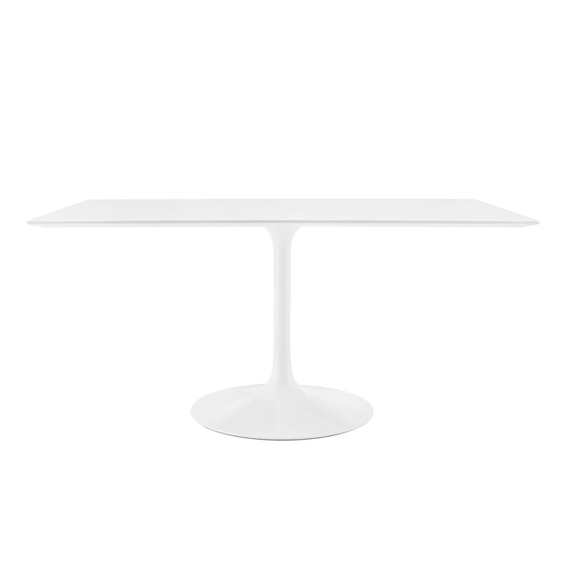 Table de salle à manger Lippa, Blanc, H 28,5 po x L 35,5 po x l 35,5 po