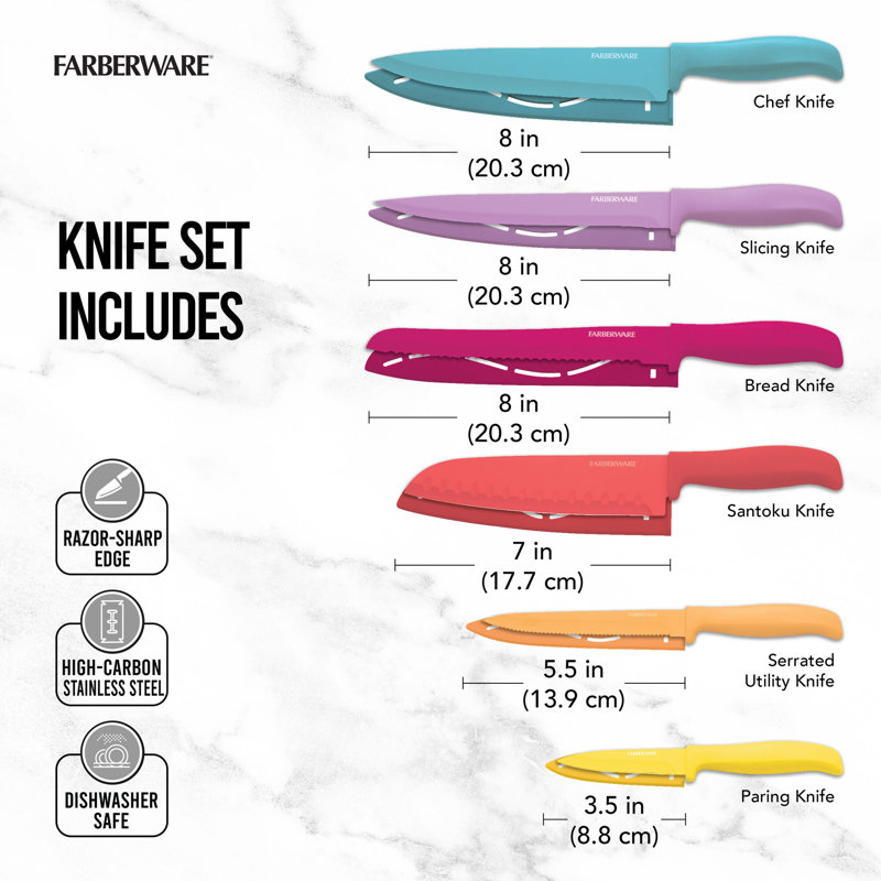 Farberware 12-Piece Resin Knife Set