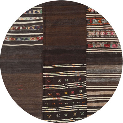Tapis contemporain brun / noir