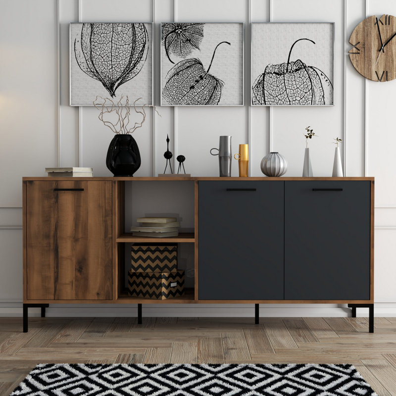 Heidi-Grace 180cm Console Table, Black/Brown