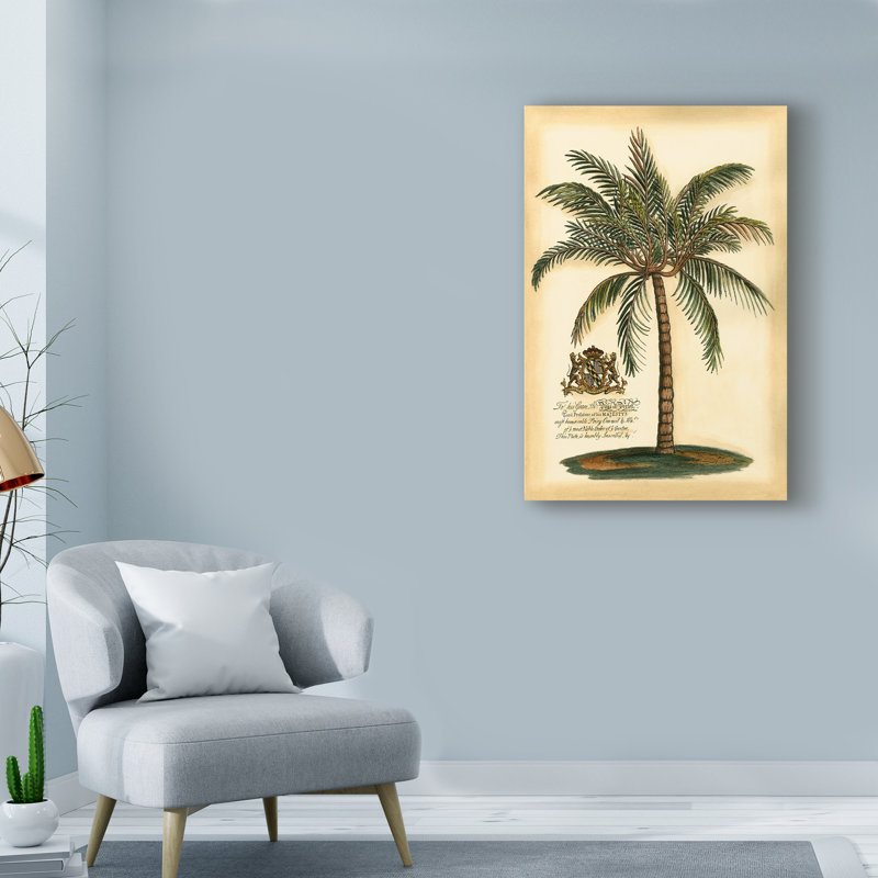 « british colonial palm iii », reproduction d’impression sur toile tendue, H 19 po x l 12 po x P 2 po