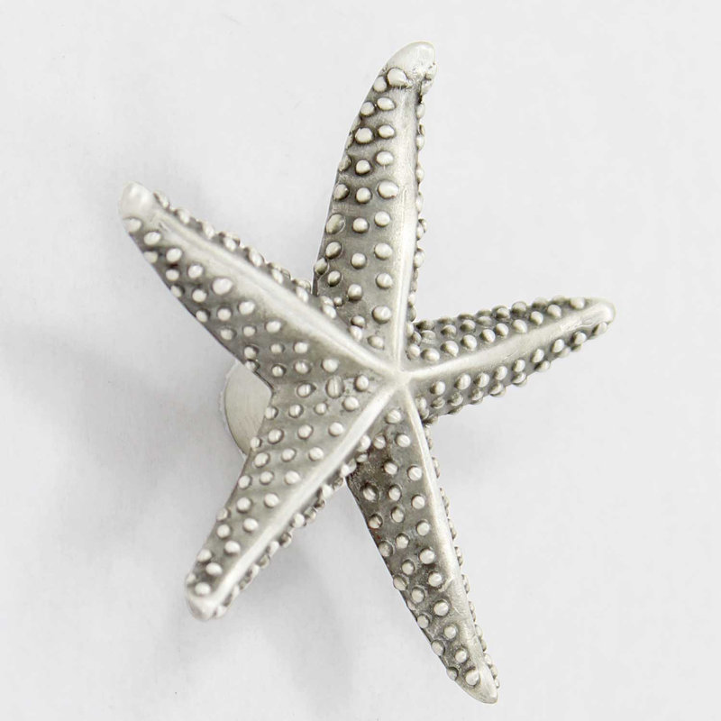 2" Starfish Small Knob, Brushed Nickel, 2" L x 2" W, 2