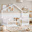 Lit sur pied avec rails hauts, lumière DEL et design Montessori-2087603356-2087603359