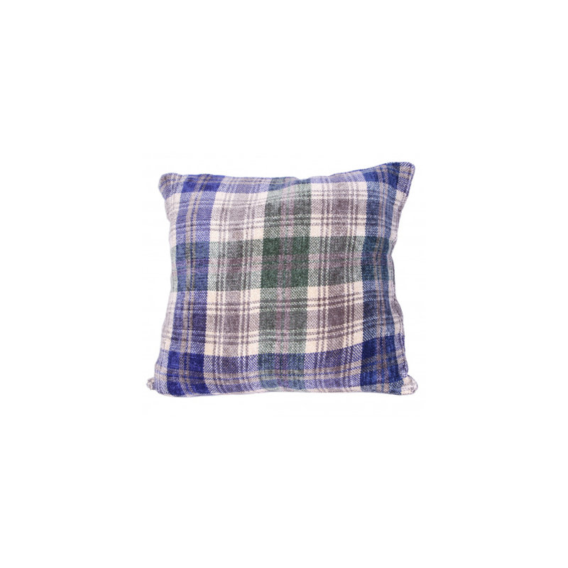 Sea Queen Plaid Chenille Throw Pillow, Polyester/Polyfill