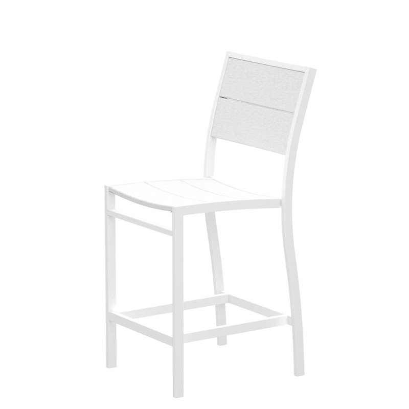 Chaise d'appoint POLYWOOD Surf City, Blanc texturé / Blanc classique