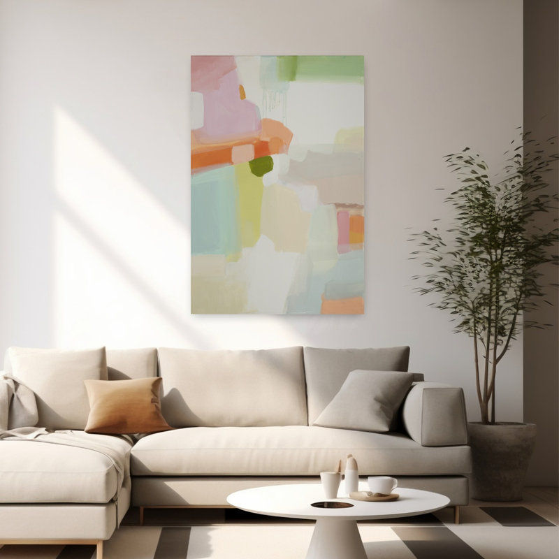 Art contemporain, art contemporain abstrait, H 60 po x l 40 po