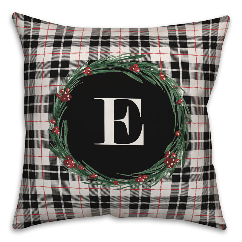 Checkered Throw Pillow, E
