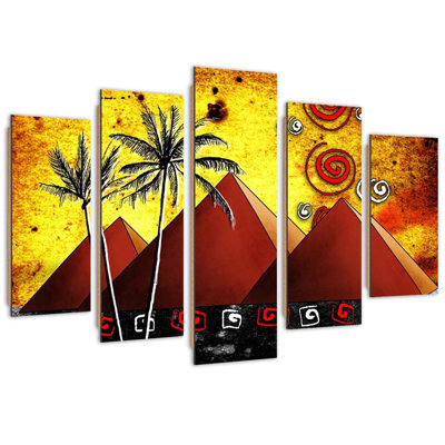 Egyptian Pyramids, Africa - Wrapped Canvas Print