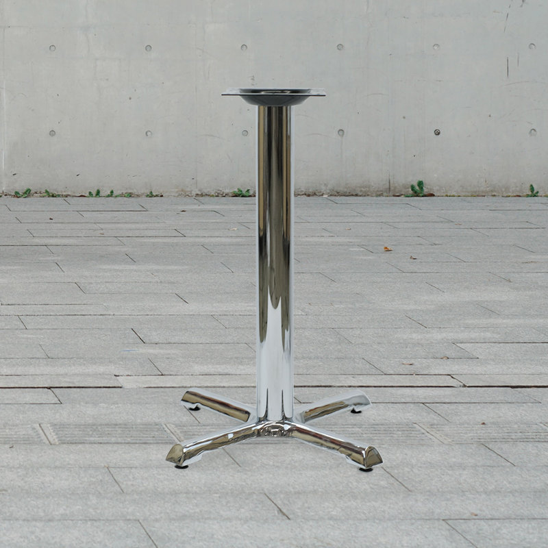 Base de table en croix Amerivend Works, Chrome