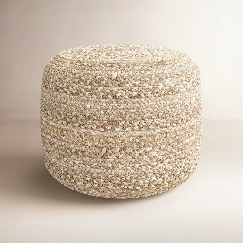Johnna Seagate 18" Wide Round Pouf Ottoman