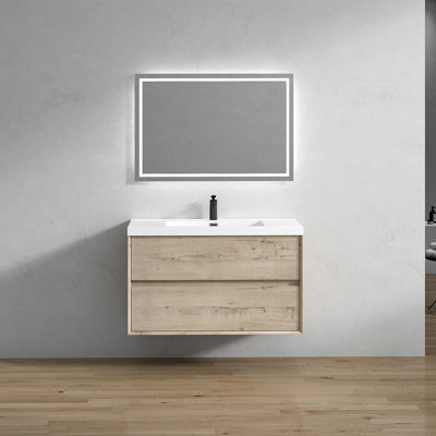 Ensemble de meuble-lavabo simple mural 42 po Seavy