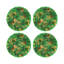 Fallen Leaves Vegan Leather Round Pebble Placemat-1341114415