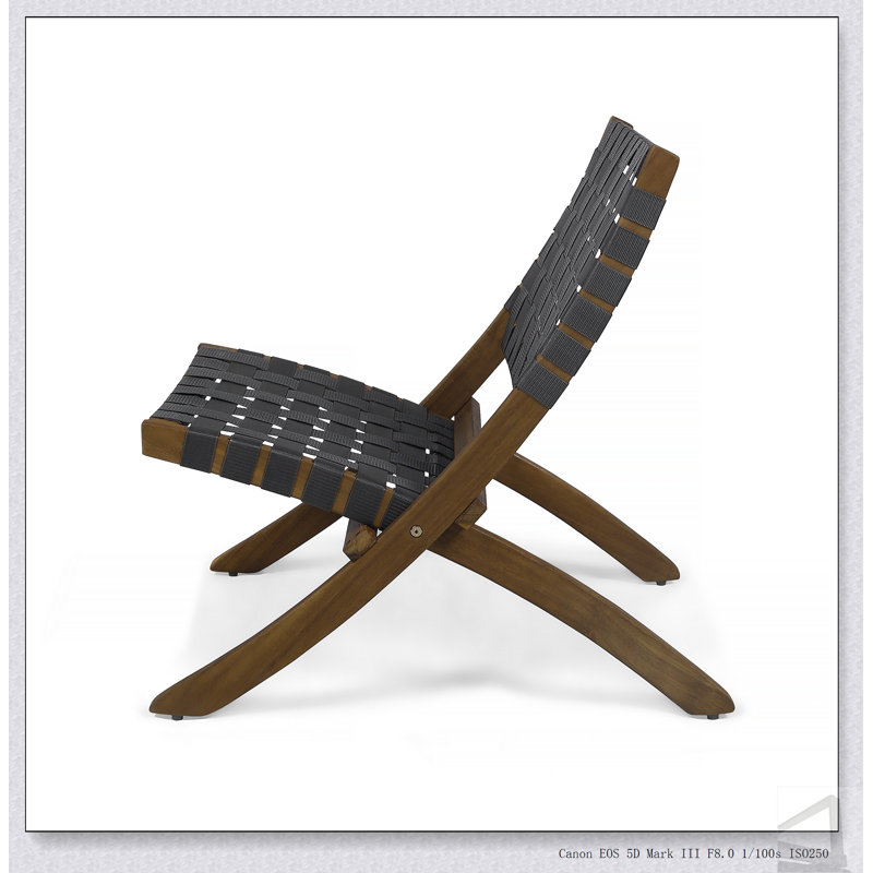 Ensemble de 2 chaises pliantes en bois d'acacia Huntsville, durables et élégantes pour l'intérieur et l'extérieur