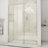 DreamLine Unidoor 59 - 60 inch W x 72 inch H Frameless Hinged Shower Door with Shelves in Brushed Nickel-122094025-122846391