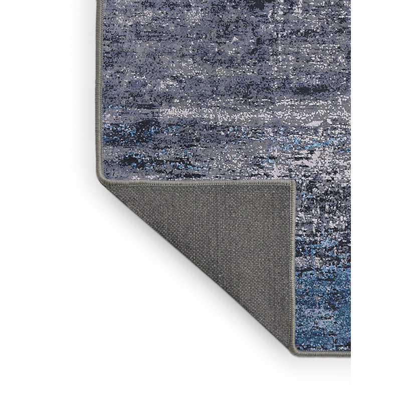 Tapis abstrait bleu, Rectangle 5 pi x 8 pi