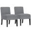 Chaise d'appoint rembourrée gris Exia