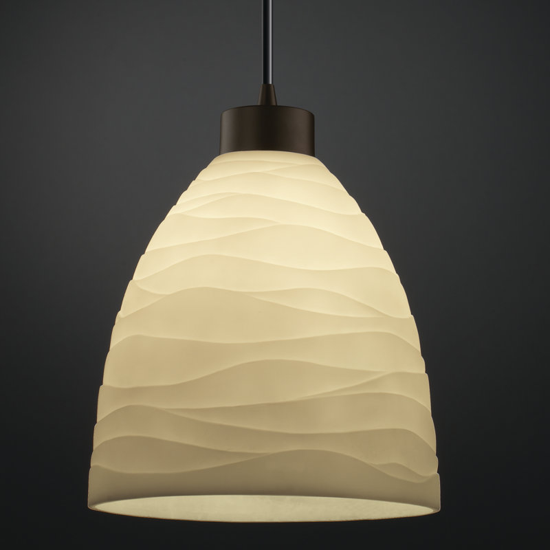 Jerlisha 1 - Light Single Pendant, Polished Chrome, Waves