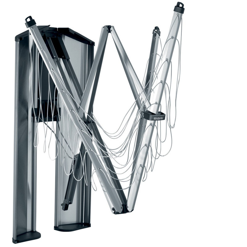 Brabantia Wallfix Wall Mounted Clothes Line with Protective Storage Box
