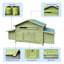 Poulailler d'extérieur 11,12 pi, avec protection contre les prédateurs, 2 nichoirs, trous de ventilation, grande cage, pi, perchoir, fenêtres