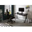 Glass Top Metal Base Computer Desk