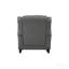 Chaise berçante grise avec accoudoirs évasés