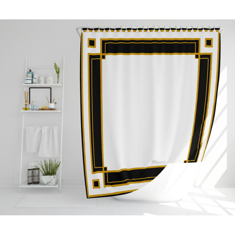 Keisha Polyester Shower Curtain Set, 168cm H x 168cm W