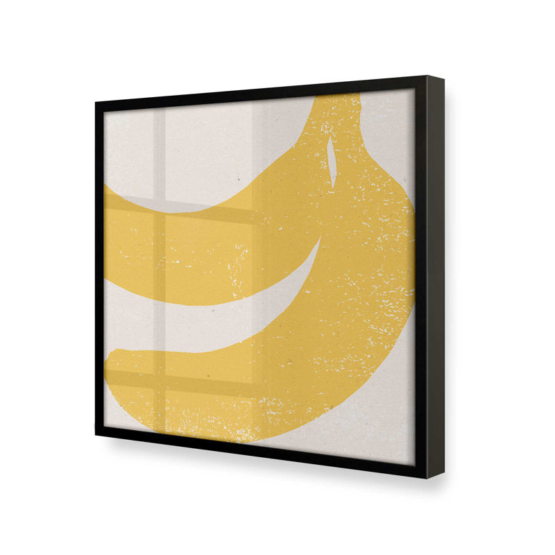«Essence Of Banana», Cadre noir satiné, H 17,5 po x l 17,5 po