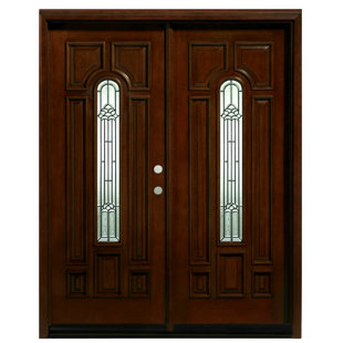 29.75'' x 81.5'' Glass Wood Front Entry Doors