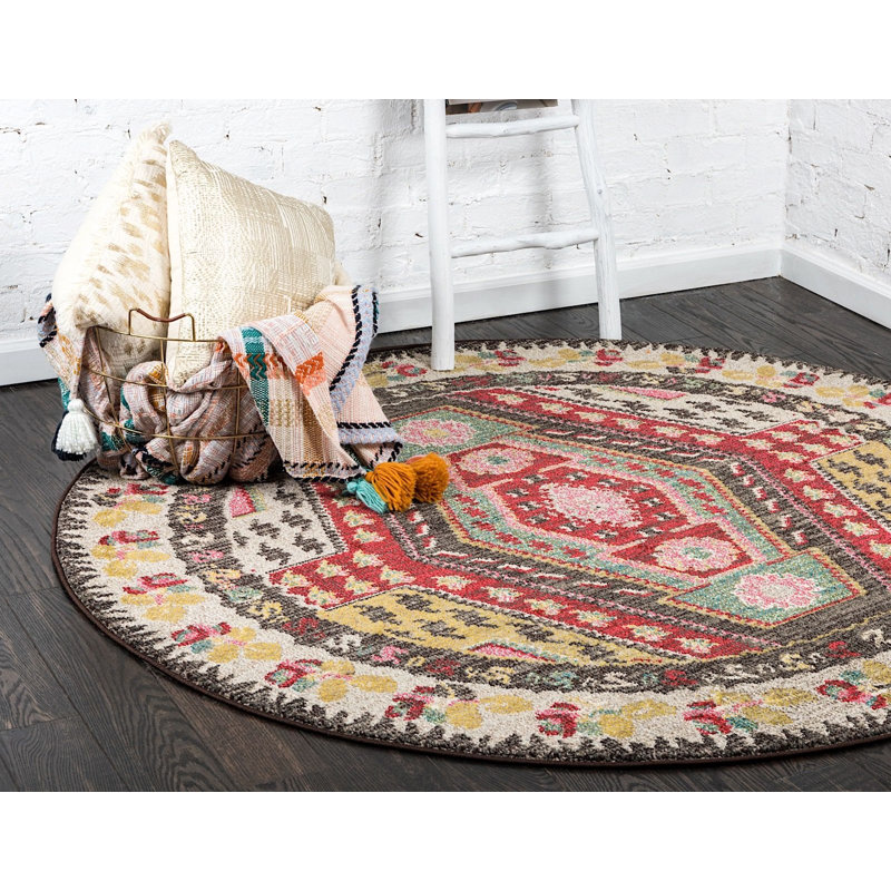 Beverley Abstract Indoor Rug, Round 3'3"