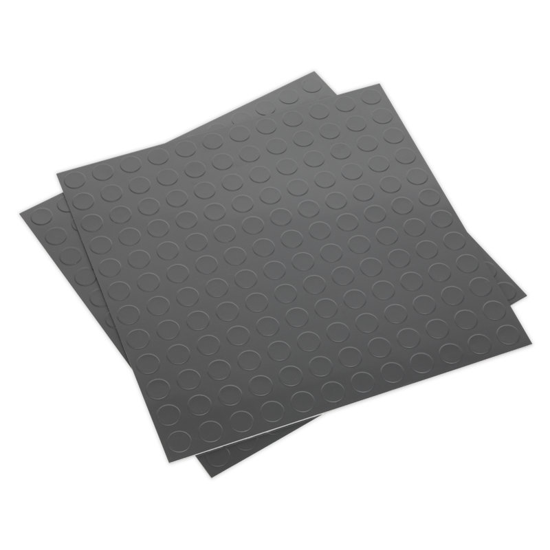 Thaney 45.72 x 45.75 cm Plastic Tile, Dark Grey