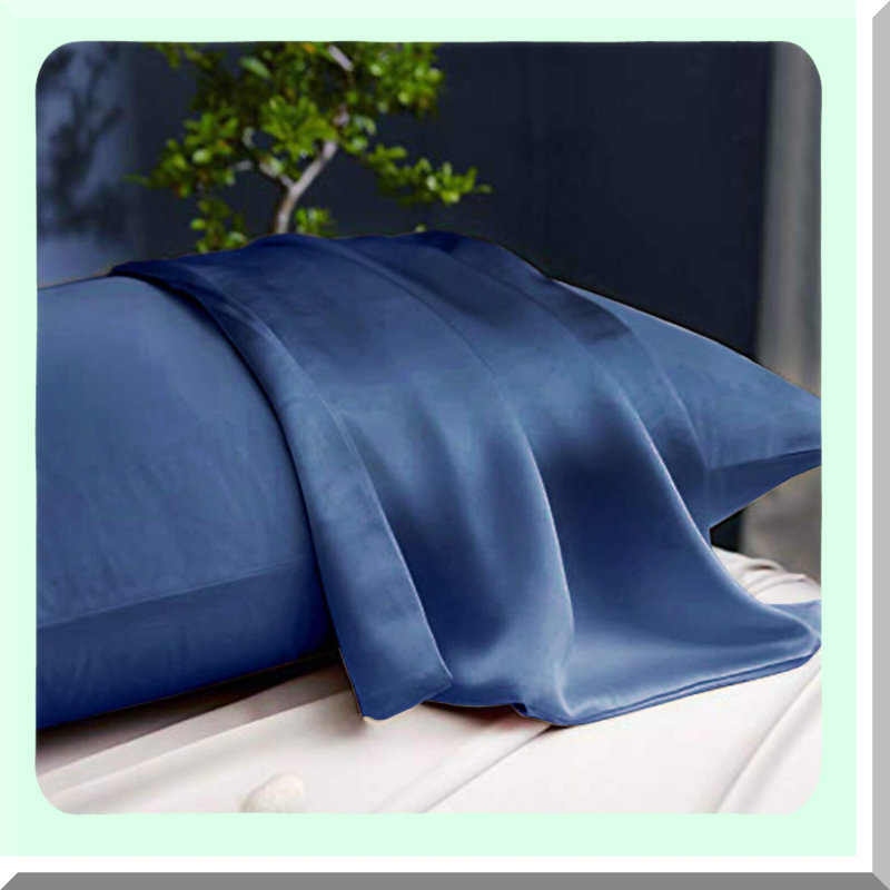 CopperBeauty Pillowcase - Anti-Aging & Acne Prone Sleep Aid - Wrinkle Reduction & Hair Smoothing - 100% Copper Oxide Fiber - Dark Blue