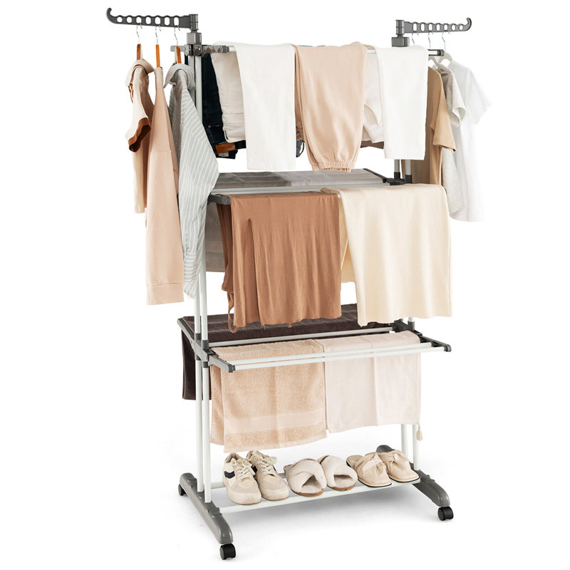 Séchoir à linge pliable en métal
