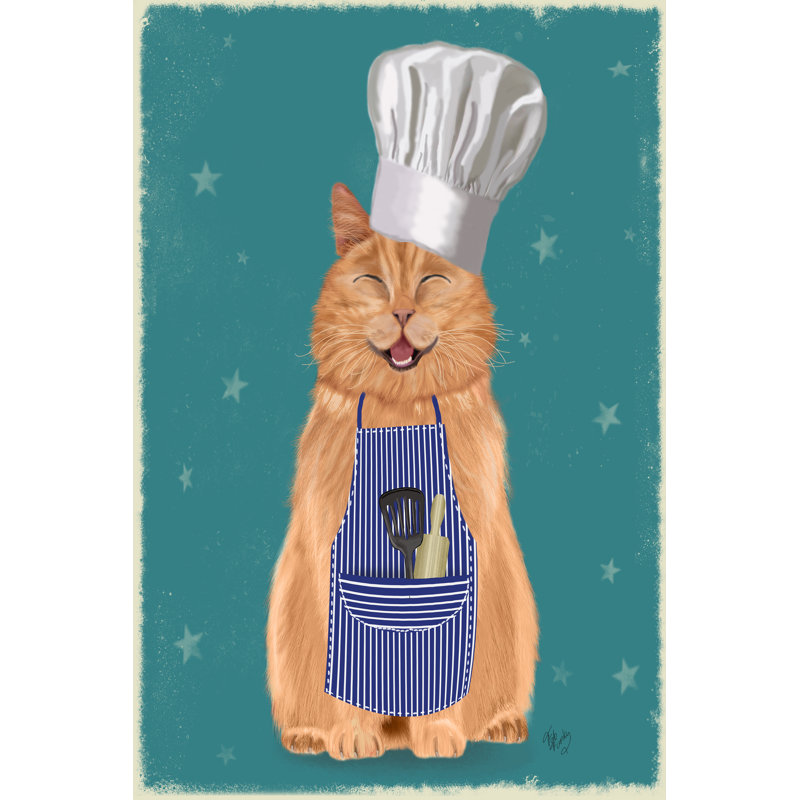 Ginger Cat Happy Chef, H 30 po x l 20 po x P 1,25 po