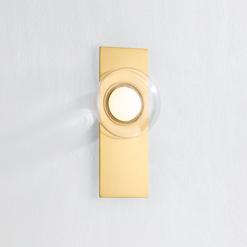 Pound Ridge 1 - Light LED Flush Mounted Sconce, Aged Brass