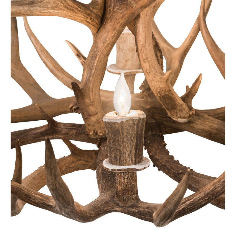 Lustre fantaisie 4 lumières panache Whitetail
