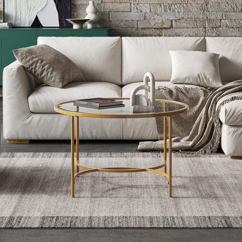 Gilkes Four Leg Coffee Table, Gold