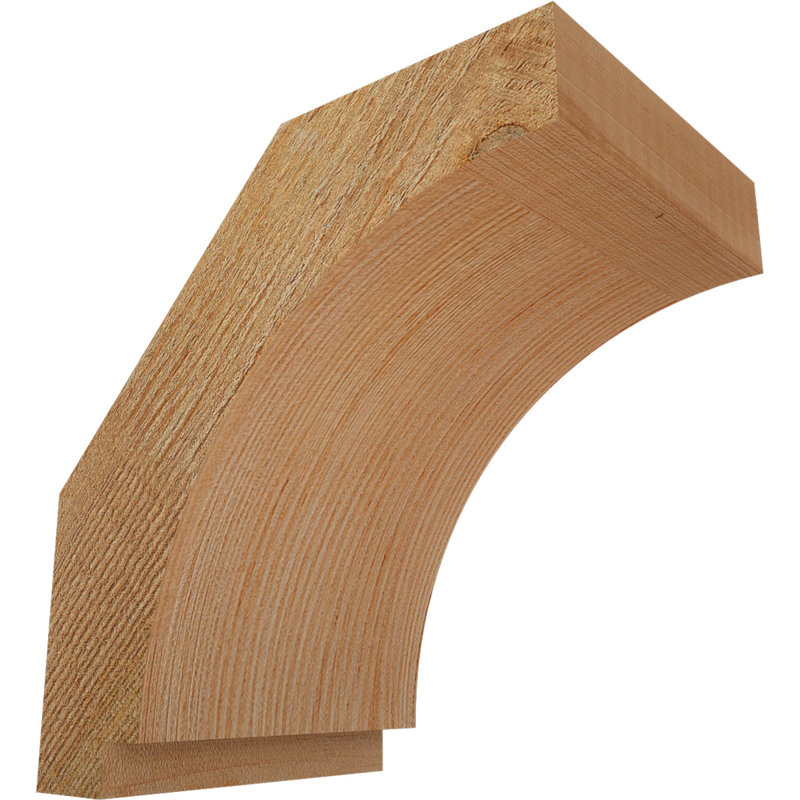 Attelle impériale du genou, Sapin de Douglas, Brute, H 6 po x l 4 po x P 6 po
