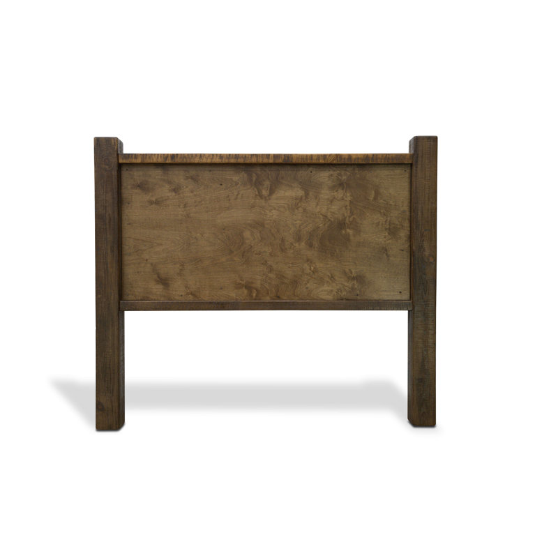 Apgar Collection Rough Sawn Solid Slab Headboard, California King - Provincial Stain and Clear Lacquer Finish, Espresso