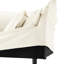 Chenille crème, 2 places, doux et confortable, lit à assise agréable avec repose-pieds, chenille, tissu