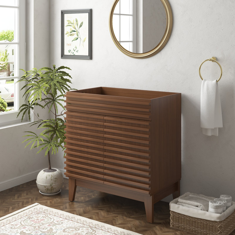 Base de meuble-lavabo simple 30 po Mid-Century
