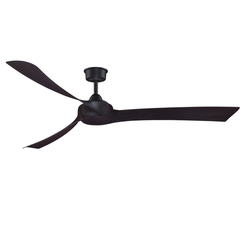 Wrap Custom Indoor/Outdoor Ceiling Fan DC Motor- Dark Bronze, Dark Bronze