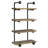Black And Rustic Oak 4-Tier Wall Shelf-125336507