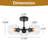 Modern 3-Light Sputnik Semi Flush Mount Ceiling Light With Clear Glass Globes-1499055992