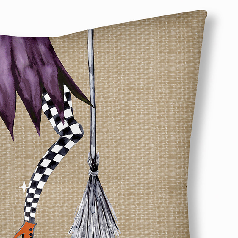 297_Coussin de sol touffeté Halloween Design Esmerelda, 30 po x 30 po, Taupe