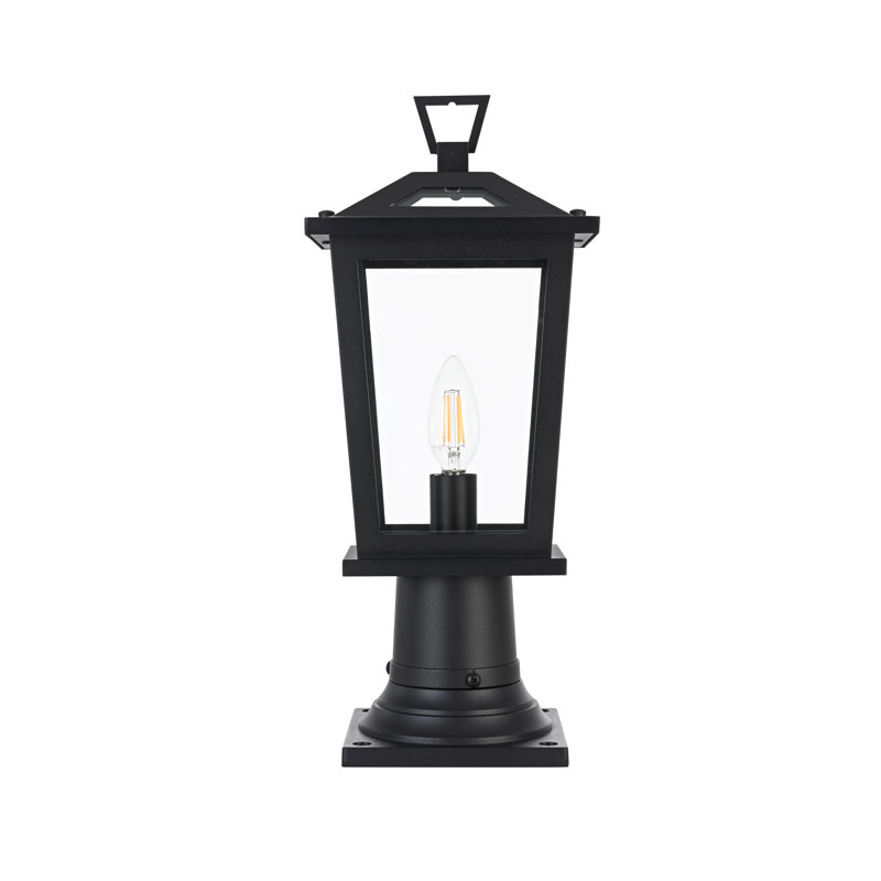 Lampadaire d'extérieur noir 7 pouces Jamila
