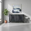 Armoire de rangement moderne noire Mid-Century