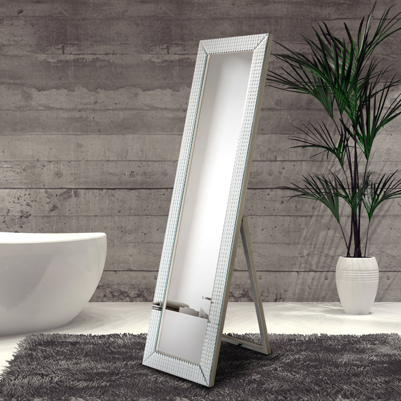Petrina Glass Rectangle Floor Mirror